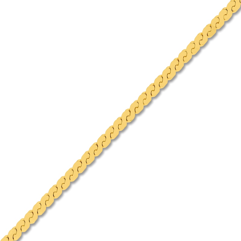 Main Image 2 of Solid Serpentine Chain Necklace 14K Yellow Gold 16" 2.07mm