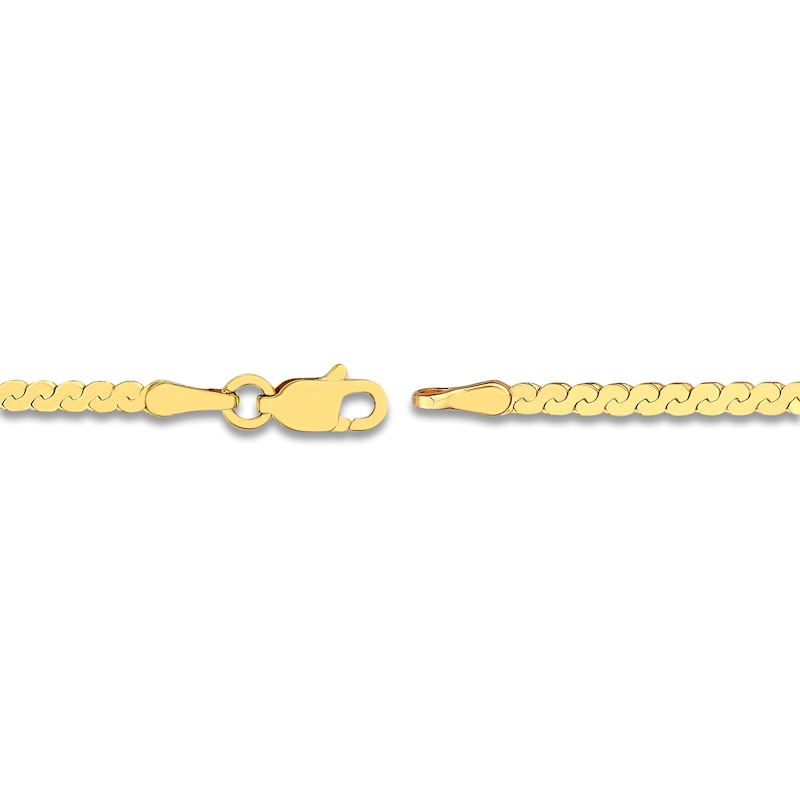 Main Image 3 of Solid Serpentine Chain Necklace 14K Yellow Gold 20" 2.07mm