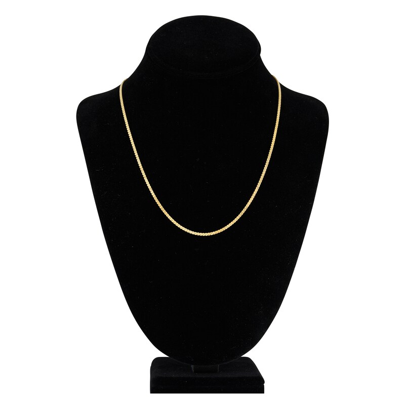 Main Image 4 of Solid Serpentine Chain Necklace 14K Yellow Gold 20" 2.07mm