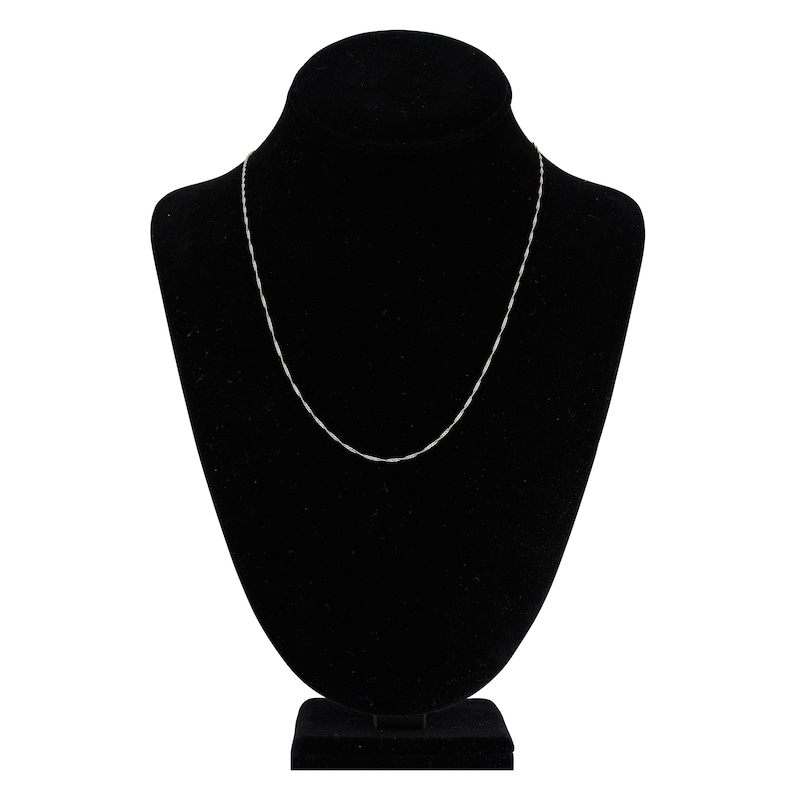 Main Image 4 of Solid Singapore Chain Necklace 14K White Gold 20" 1.15mm