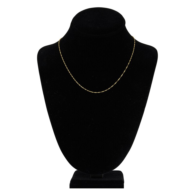Main Image 4 of Solid Singapore Chain Necklace 14K Yellow Gold 18" 1.15mm