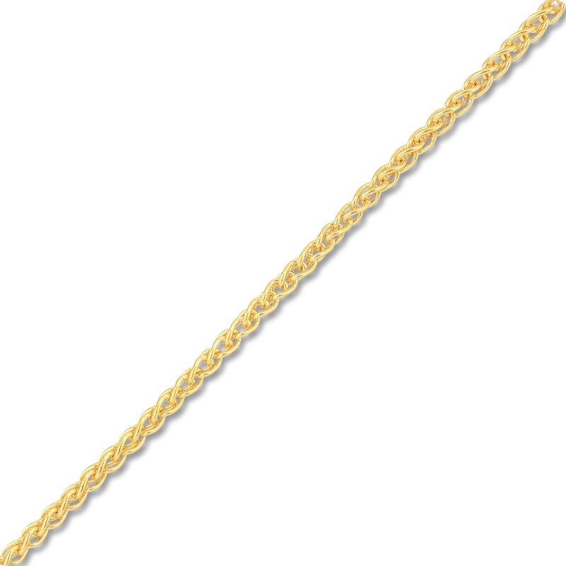 Main Image 2 of Round Solid Wheat Chain Necklace 14K Yellow Gold 24" 1.5mm