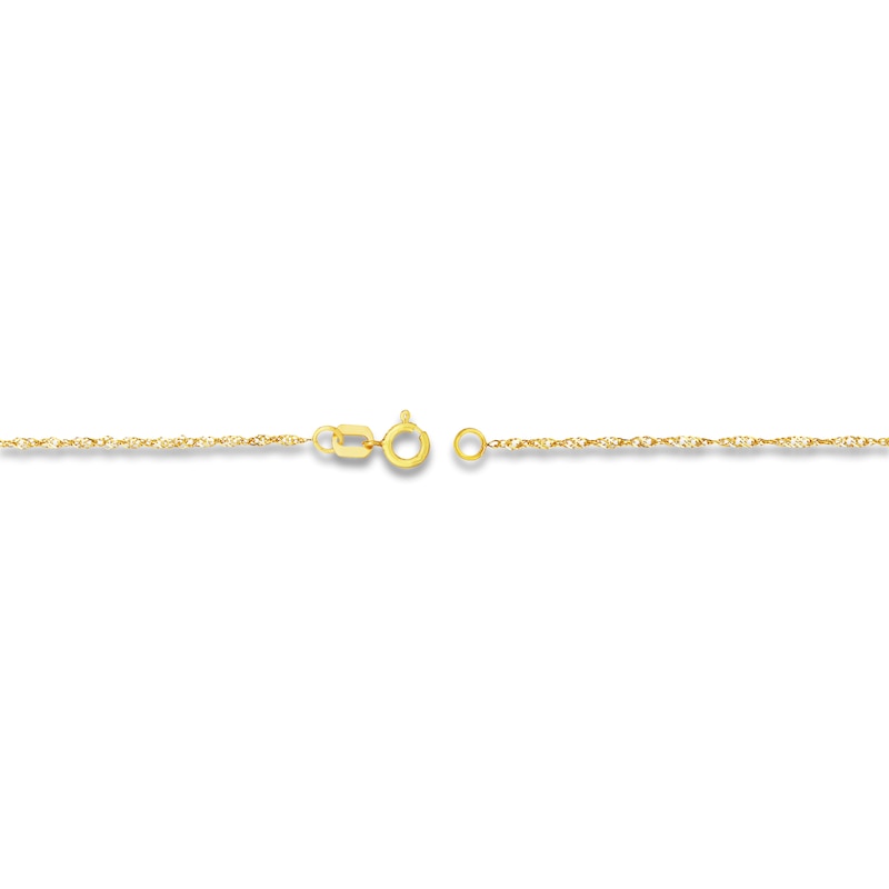 Main Image 3 of Solid Singapore Chain Necklace 14K Yellow Gold 20" 1.15mm