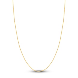 Round Solid Wheat Chain Necklace 14K Yellow Gold 18" 1.5mm