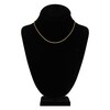 Thumbnail Image 4 of Square Solid Wheat Chain Necklace 14K Yellow Gold 16" 1.25mm