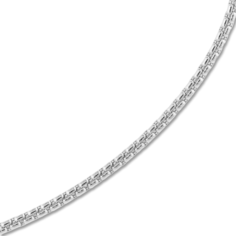 Main Image 2 of Hollow Round Box Chain Necklace 14K White Gold 16" 1.8mm