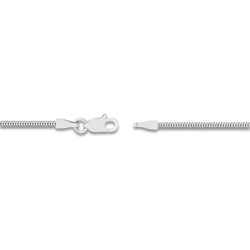 Main Image 3 of Hollow Snake Chain Necklace 14K White Gold 18" 1.4mm