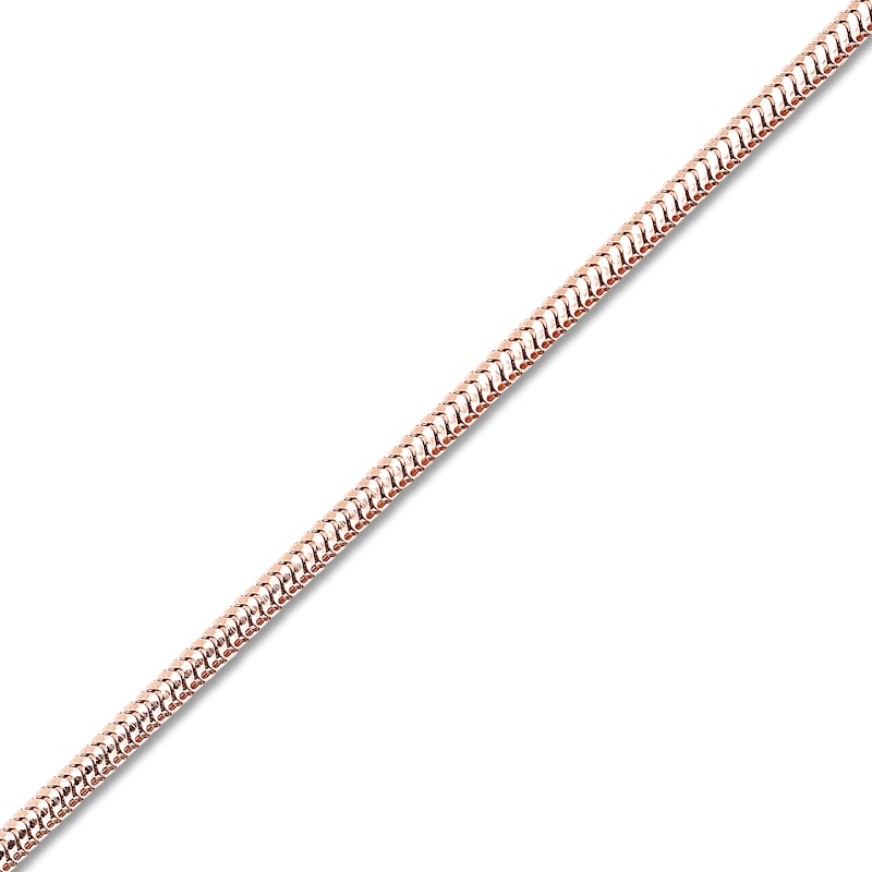 Main Image 2 of Hollow Snake Chain Necklace 14K Rose Gold 16" 1.4mm