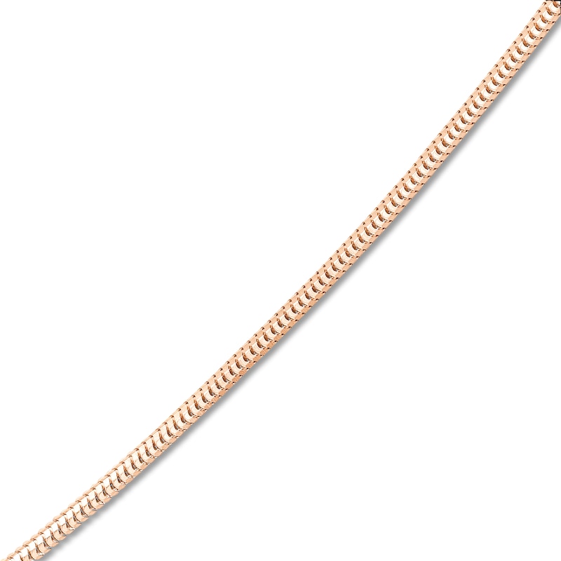 Main Image 2 of Hollow Snake Chain Necklace 14K Rose Gold 20" 1.4mm