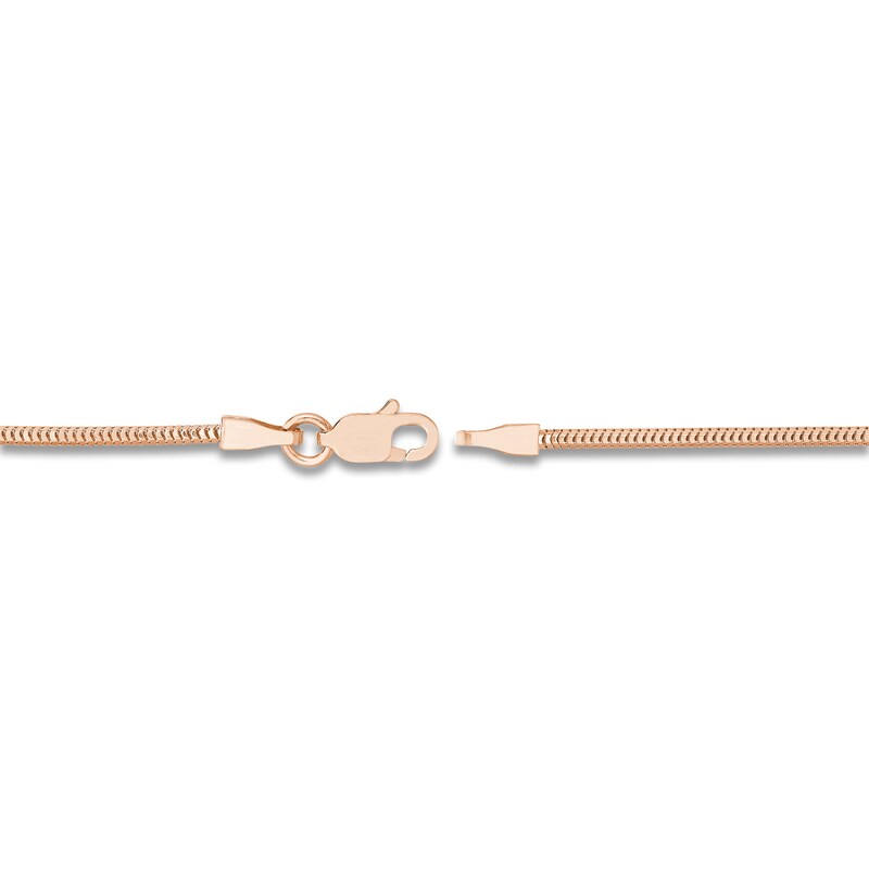 Main Image 3 of Hollow Snake Chain Necklace 14K Rose Gold 20" 1.4mm