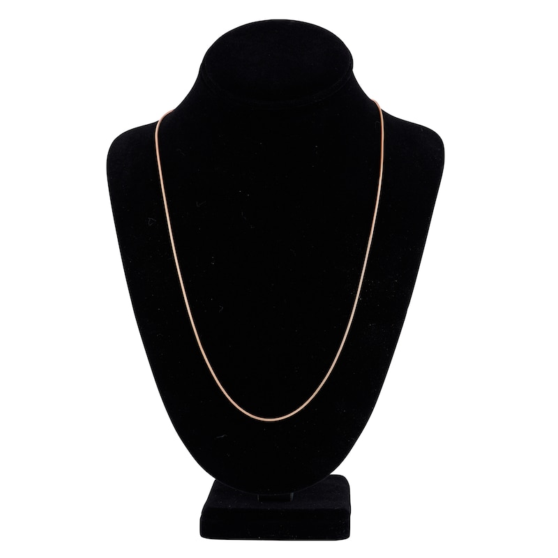 Main Image 4 of Hollow Snake Chain Necklace 14K Rose Gold 24" 1.4mm