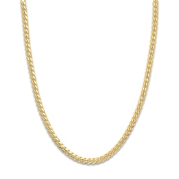 Solid Curb Link Necklace 14K Yellow Gold 26" 5mm