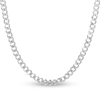 Thumbnail Image 0 of Light Solid Curb Link Necklace 14K White Gold 22" 6.7mm