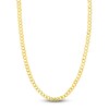 Thumbnail Image 1 of Light Solid Curb Link Necklace 14K Yellow Gold 22" 6.7mm