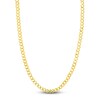 Thumbnail Image 0 of Light Solid Curb Link Necklace 14K Yellow Gold 22" 6.7mm