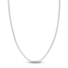 Thumbnail Image 1 of Light Solid Curb Link Necklace 14K White Gold 22" 3.7mm