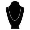 Thumbnail Image 4 of Light Solid Curb Link Necklace 14K White Gold 22" 3.7mm