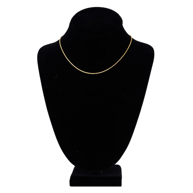 Main Image 4 of Hollow Snake Chain Necklace 14K Yellow Gold 16" 1.4mm