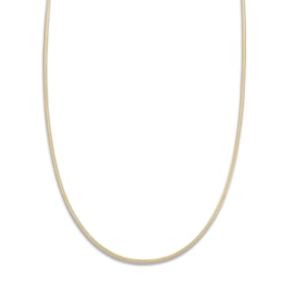 Hollow Snake Chain Necklace 14K Yellow Gold 18" 1.4mm