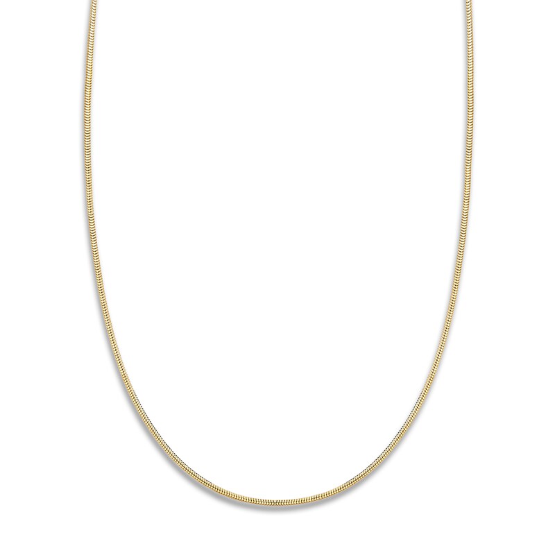 Main Image 1 of Hollow Snake Chain Necklace 14K Yellow Gold 18" 1.4mm