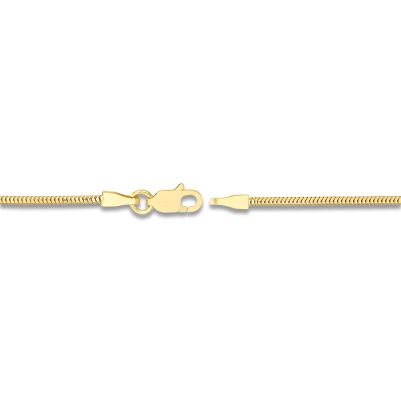 Main Image 3 of Hollow Snake Chain Necklace 14K Yellow Gold 18" 1.4mm