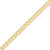 Thumbnail Image 2 of Light Solid Curb Link Necklace 14K Yellow Gold 18" 3.7mm