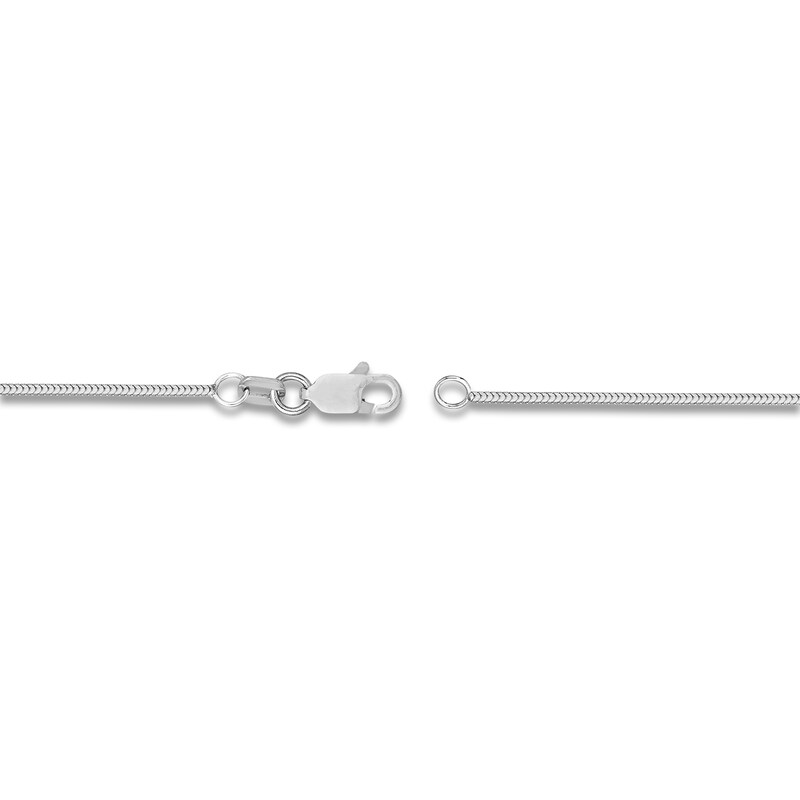 Main Image 3 of Hollow Snake Chain Necklace 14K White Gold 16" 1mm