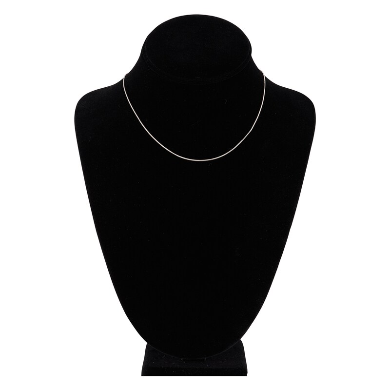 Main Image 4 of Hollow Snake Chain Necklace 14K White Gold 16" 1mm