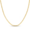 Thumbnail Image 1 of Light Solid Curb Link Necklace 14K Yellow Gold 20" 3.7mm