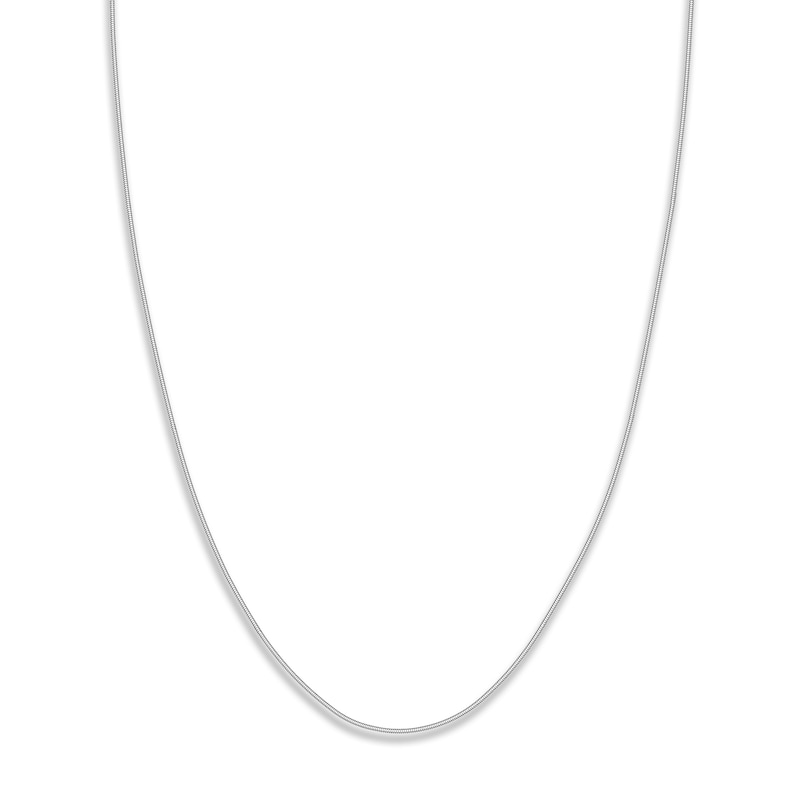 Main Image 1 of Hollow Snake Chain Necklace 14K White Gold 18" 1mm