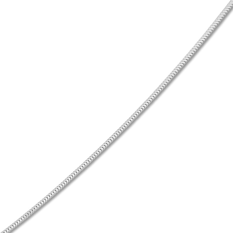 Main Image 2 of Hollow Snake Chain Necklace 14K White Gold 18" 1mm
