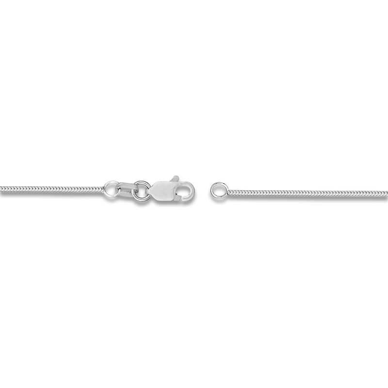 Main Image 3 of Hollow Snake Chain Necklace 14K White Gold 20" 1mm