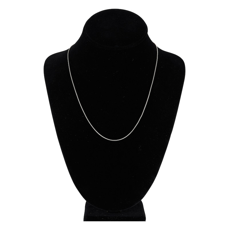Main Image 4 of Hollow Snake Chain Necklace 14K White Gold 20" 1mm