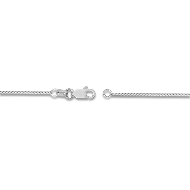 Main Image 3 of Hollow Snake Chain Necklace 14K White Gold 24" 1mm