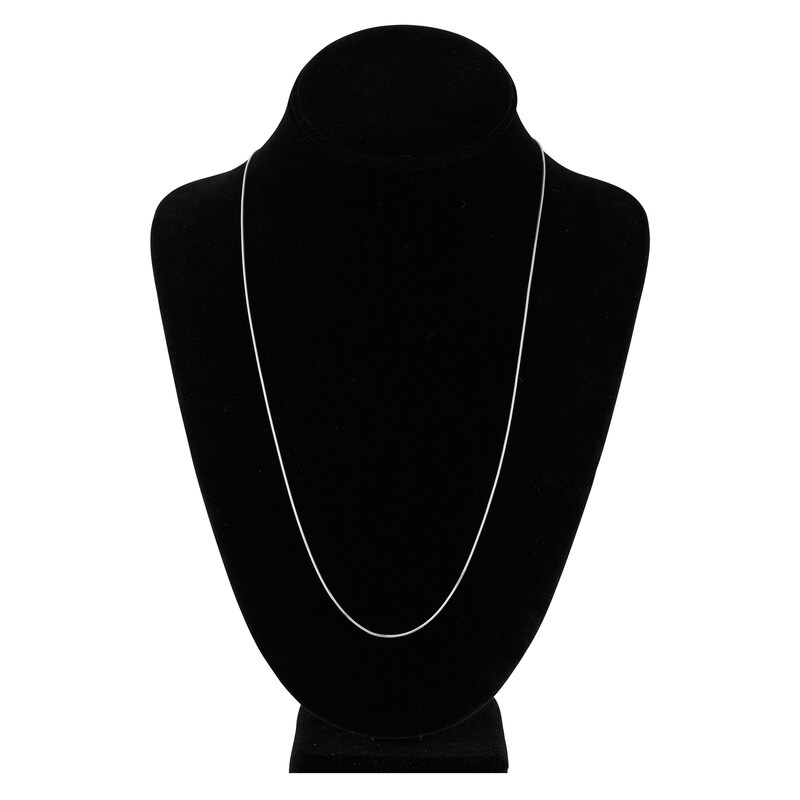 Main Image 4 of Hollow Snake Chain Necklace 14K White Gold 24" 1mm