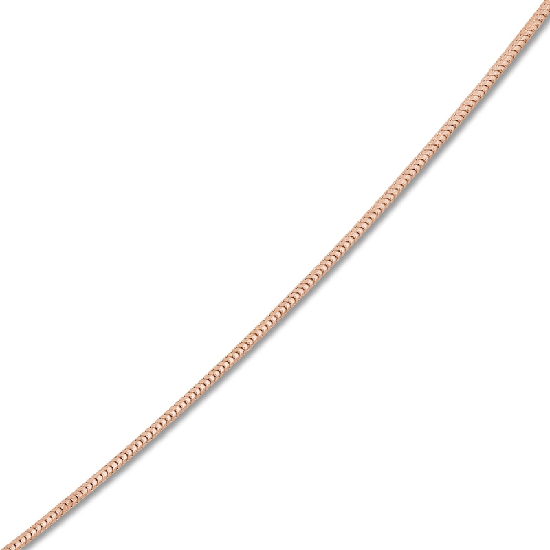 Main Image 2 of Hollow Snake Chain Necklace 14K Rose Gold 16" 1mm