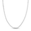 Thumbnail Image 1 of Light Solid Curb Link Necklace 14K White Gold 18" 4.4mm
