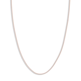 Hollow Snake Chain Necklace 14K Rose Gold 20" 1mm