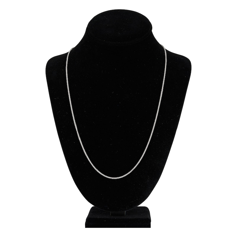 Main Image 4 of Square Solid Wheat Chain Necklace 14K White Gold 24" 1.25mm