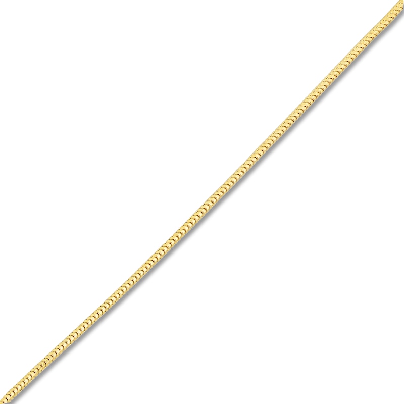 Main Image 2 of Hollow Snake Chain Necklace 14K Yellow Gold 16" 1mm