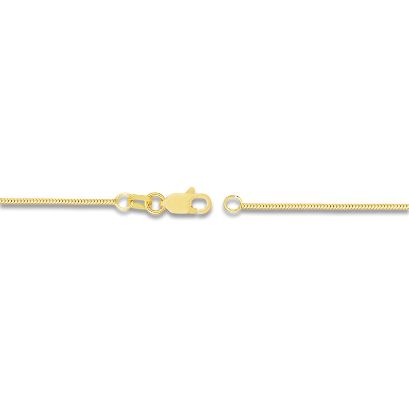 Main Image 3 of Hollow Snake Chain Necklace 14K Yellow Gold 16" 1mm