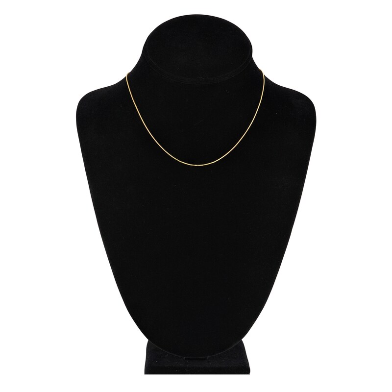 Main Image 4 of Hollow Snake Chain Necklace 14K Yellow Gold 16" 1mm