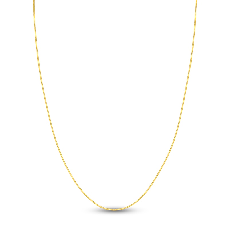 Main Image 1 of Hollow Snake Chain Necklace 14K Yellow Gold 18&quot; 1mm