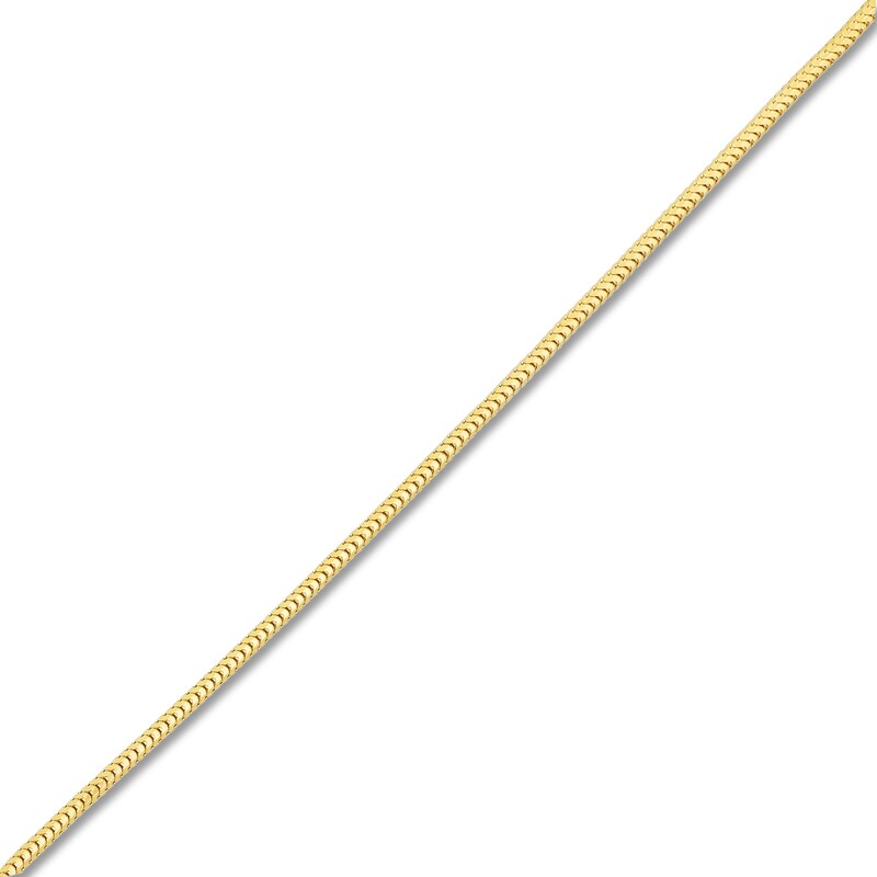 Main Image 2 of Hollow Snake Chain Necklace 14K Yellow Gold 18&quot; 1mm