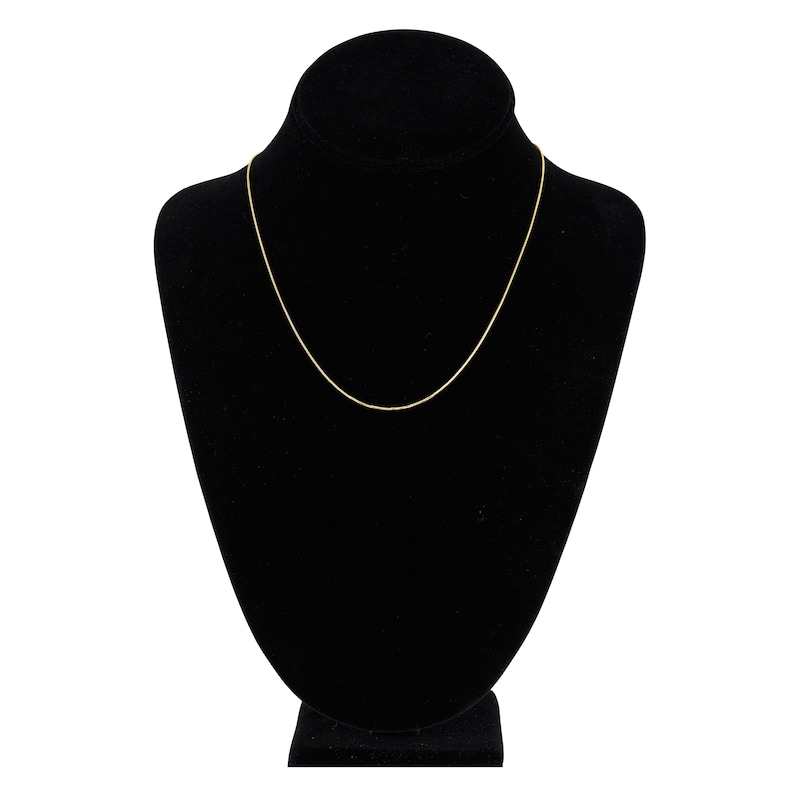 Main Image 4 of Hollow Snake Chain Necklace 14K Yellow Gold 18&quot; 1mm