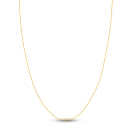 Hollow Snake Chain Necklace 14K Yellow Gold 20" 1mm