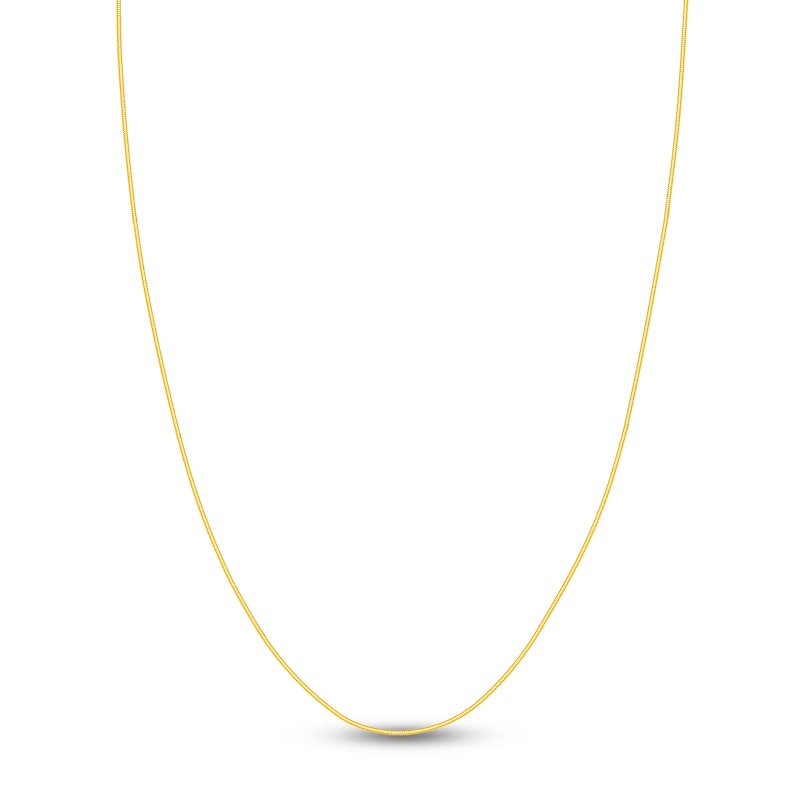 Main Image 1 of Hollow Snake Chain Necklace 14K Yellow Gold 20" 1mm