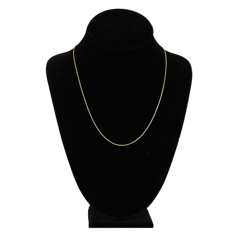 Main Image 4 of Hollow Snake Chain Necklace 14K Yellow Gold 20" 1mm