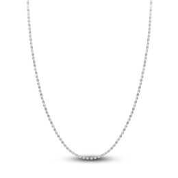 Solid Valentino Chain Necklace 14K White Gold 16" 2.7mm