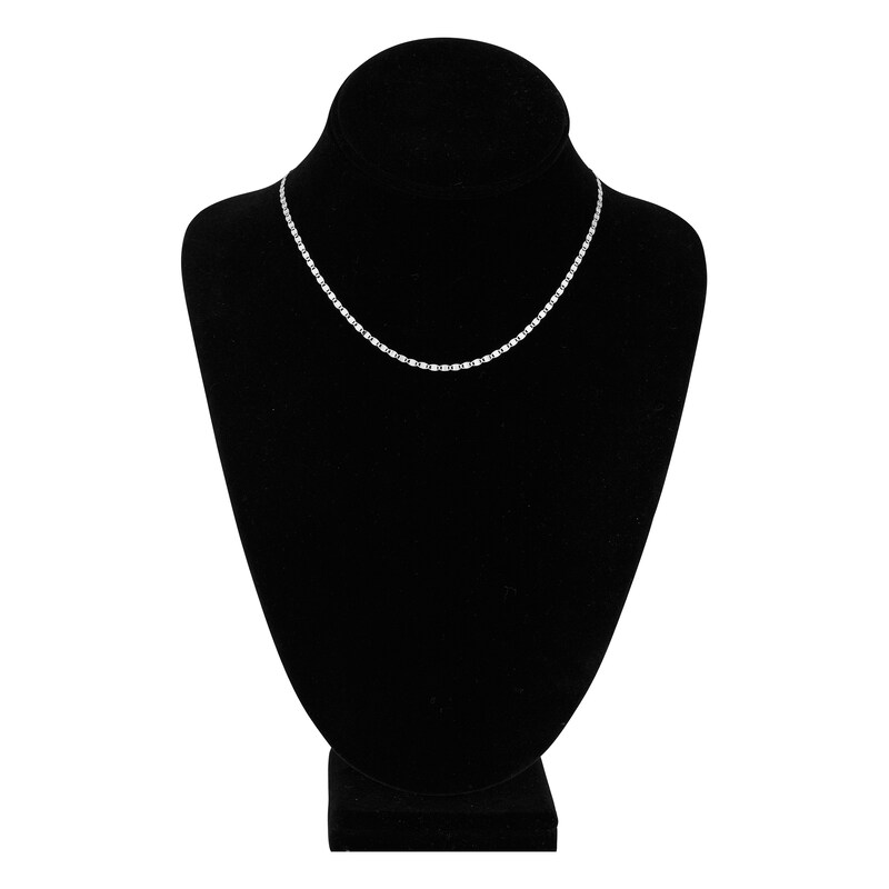 Main Image 4 of Solid Valentino Chain Necklace 14K White Gold 16" 2.7mm